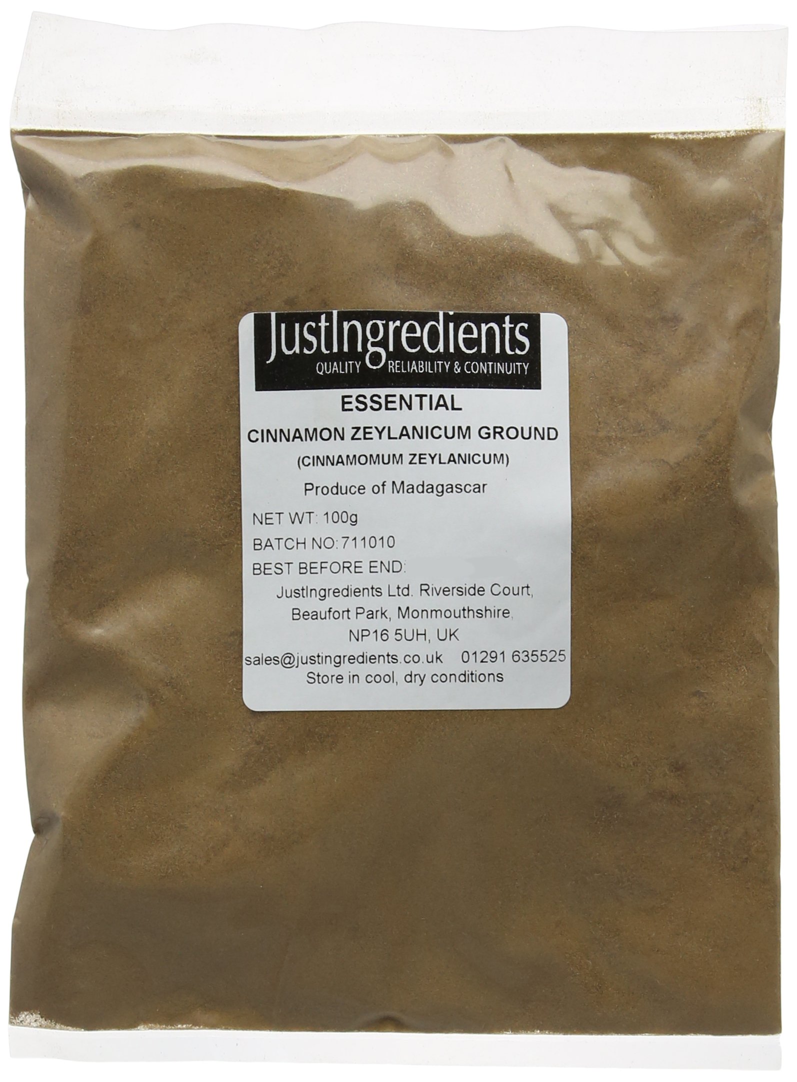 JustIngredients Essentials True Cinnamon Ground 100 g (Pack of 1)
