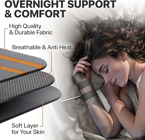 Miniatura 4 de DR. BRACE Muñequera ajustable para túnel carpiano, apto para FSA y HSA, desarrollado por médicos, mejorado con doble férula y cojín terapéutico,