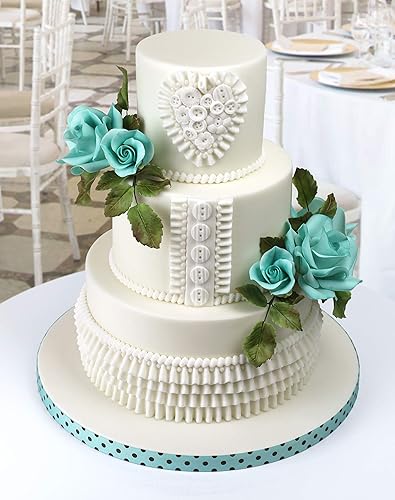 Miniatura 7 de Katy Sue Molde de silicona con volantes pequeños para decoración de pasteles estilo Lambeth - Tamaño de volantes 7.9 x 0.7 x 0.2 pulgadas