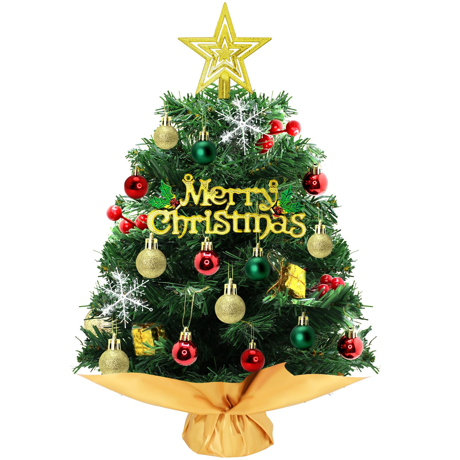 (Similar product ) 24 Inch Small Christmas Tree, Tabletop Christmas Tree with Star, Ornaments for DIY Christmas Decoration. White