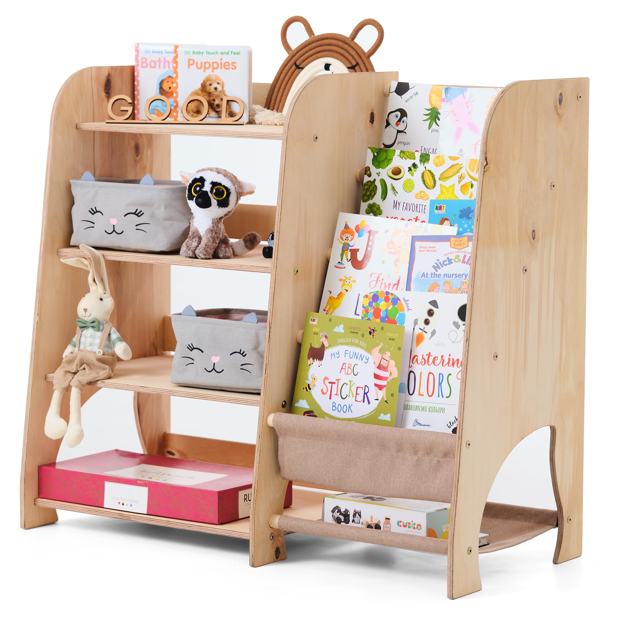 Bibliothèque Enfant Goodevas - Rangement Bois Sûr, Design élégant