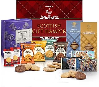 Hattie’s Gifts Luxury Scottish Shortbread Hamper - Biscuit Gift Set Assortment from Walkers, Reids, Deans, Shortbread House of Edinburgh - Thank You, Birthday, Christmas Treat Gourmet Food