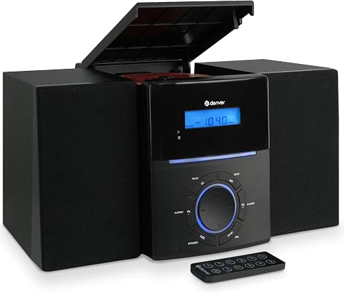 Denver MCA-240 Micro-chaîne CD/FM avec Double Alarme, AUX, Prise Casque, télécommande, 2 x 2 W RMS, Noir - 1