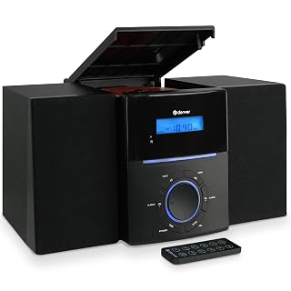 Denver Mini Chaîne HiFi avec Lecteur CD, Radio FM et Télécommande - Les Beatles, Paul McCartney, John Lennon, RIngo Starr, George Harrison