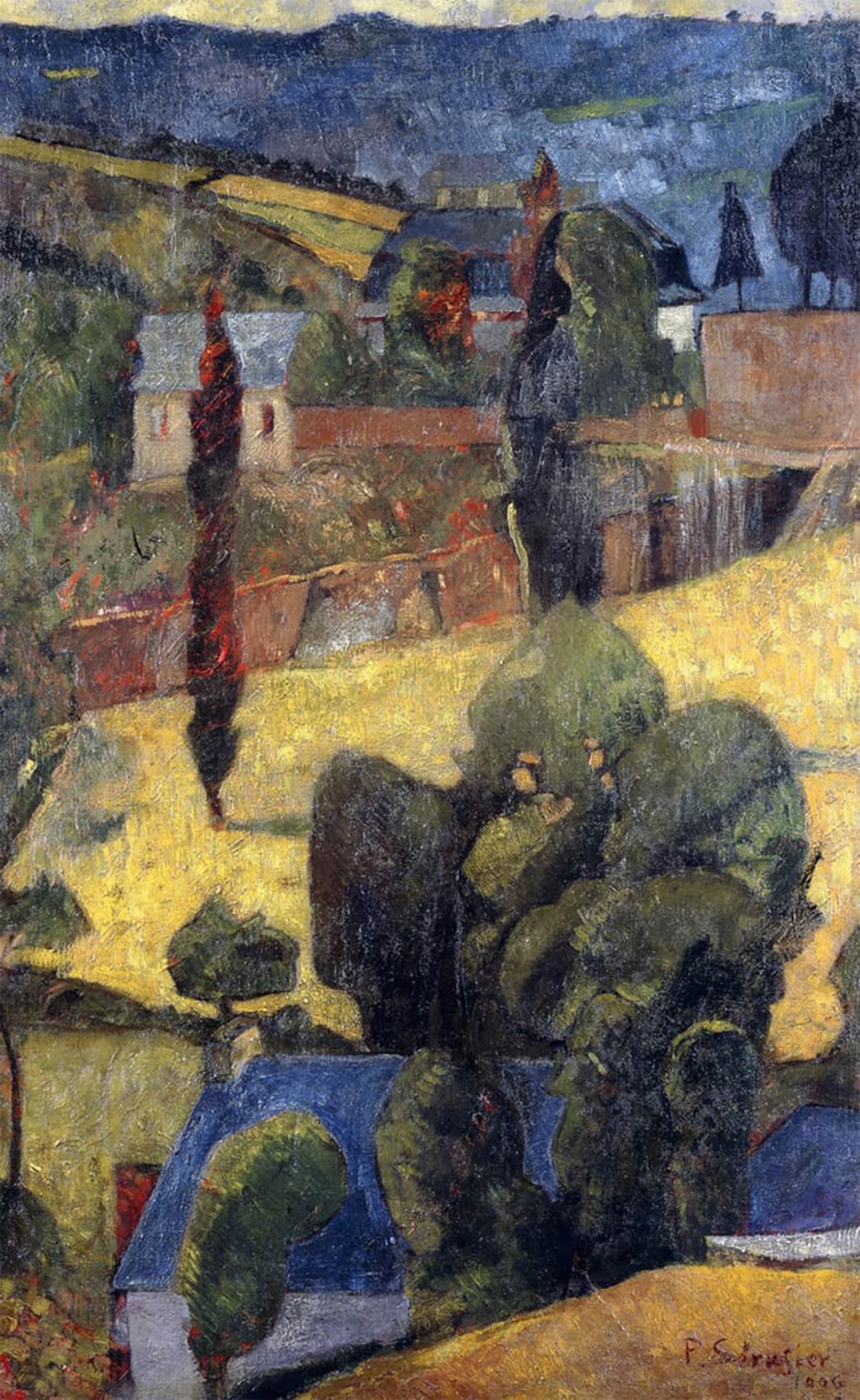 Pinturas famosas paisaje cuadro de Paul Sérusier lienzo mural 60x90 5
