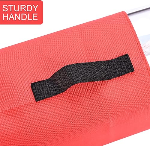 Miniatura 6 de TITA-DONG Bolsa de almacenamiento de papel de regalo, organizador de papel de regalo con asas y cremallera que se adapta a 40 rollos con sección