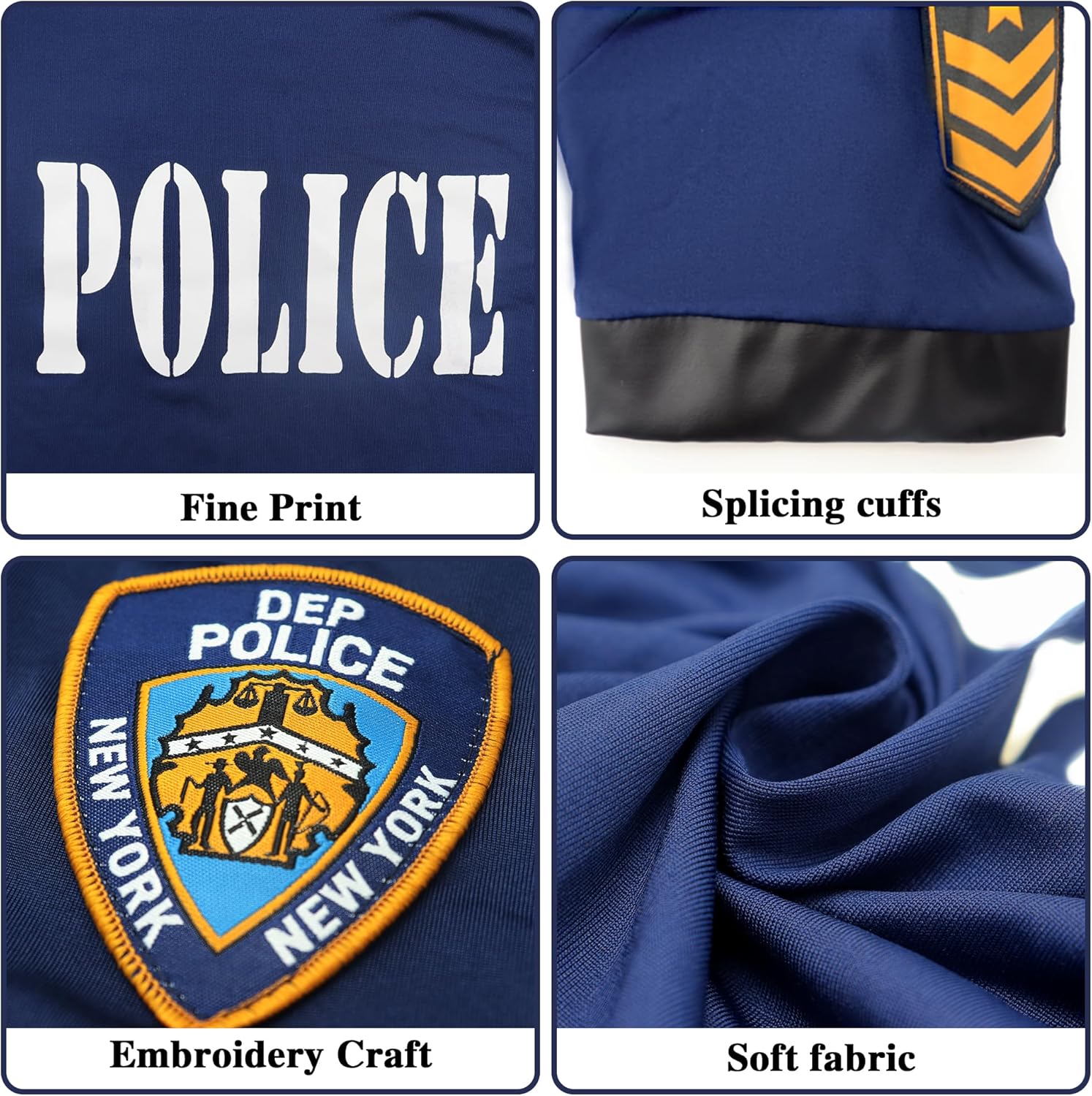 Women Police Costume Adult, 10 PCS Police Officer Uniform Cosplay Female Cop Outfit for Halloween