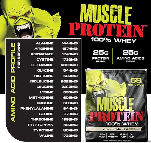 Miniatura 2 de Muscle Whey Protein - Proteína en polvo saborizada, 25,000 mg de aminoácidos/porción, filtrada en frío (el embalaje puede variar) (10 libras