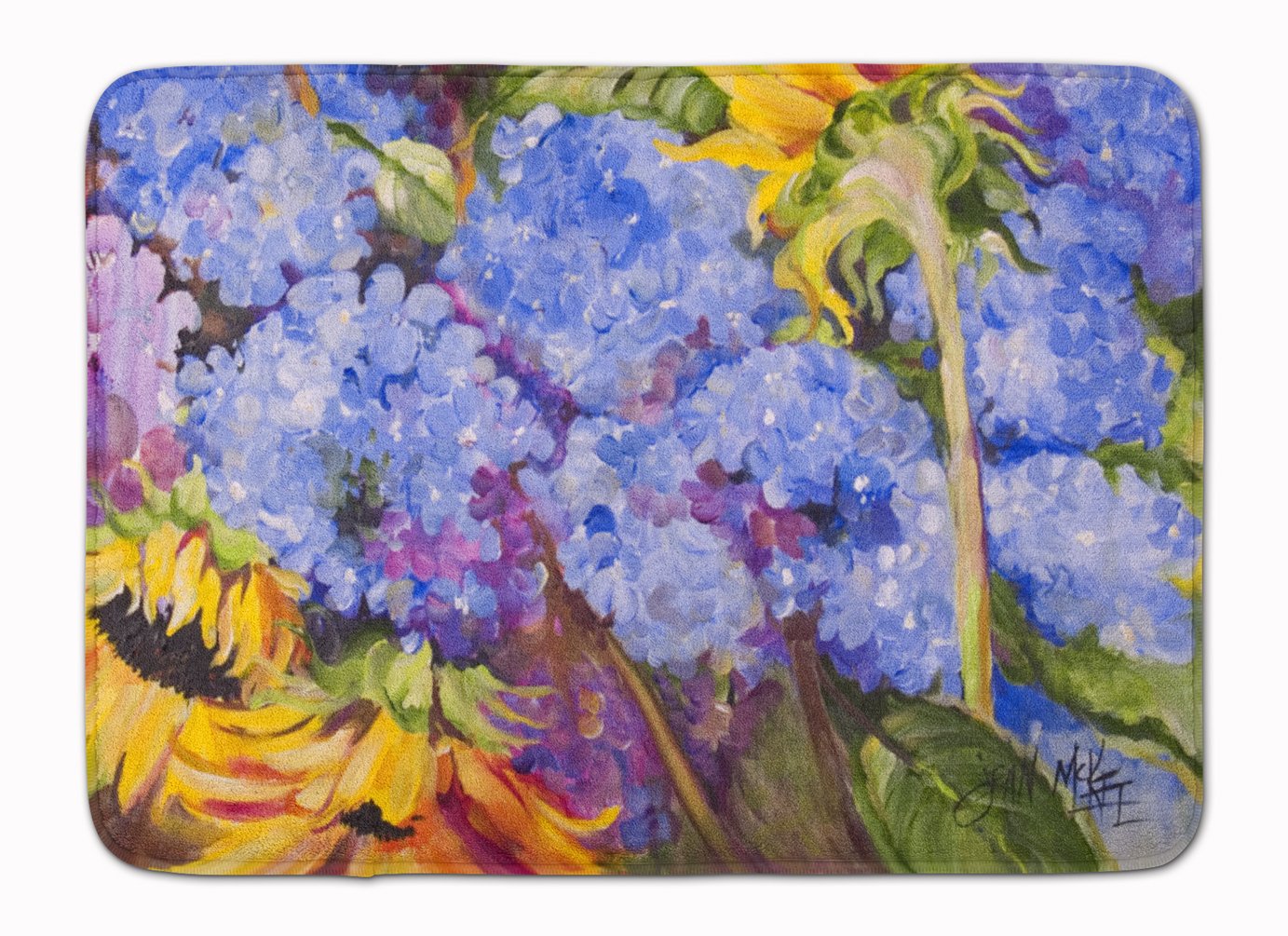 Caroline's Treasures Hydrangeas and Sunflowers Floor Mat, 19
