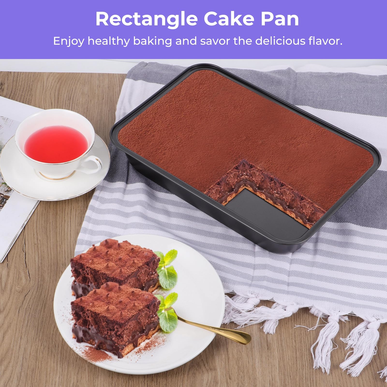 Lnrueg Rechteckiges Kuchenform-Set, 458E77D1543P15