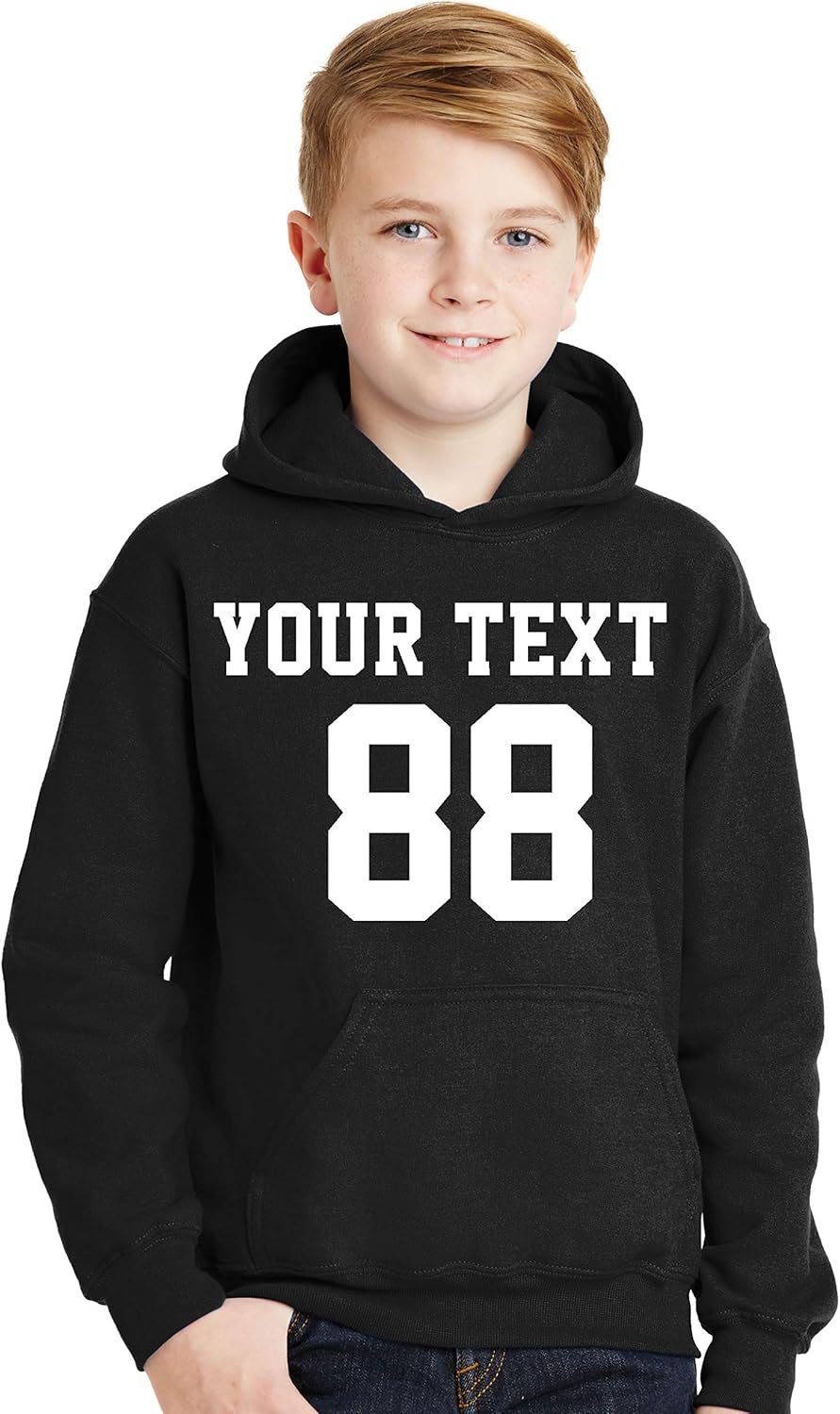 Custom Hoodies for Youth - Design Your OWN 2 Sided Jersey - Pullover Hooded Team Sweaters
