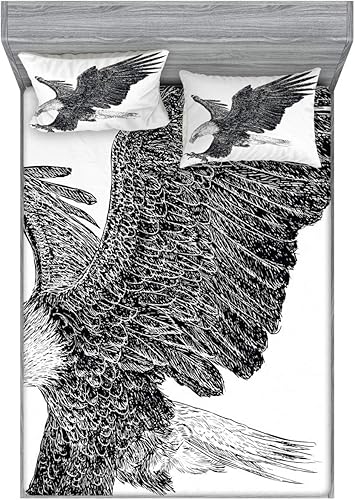 Miniatura 47 de Ambesonne Juego de sábanas bajeras y fundas de almohada, deliciosos tacos con verduras, cocina folclórica, ingredientes de recetas de comida Beige