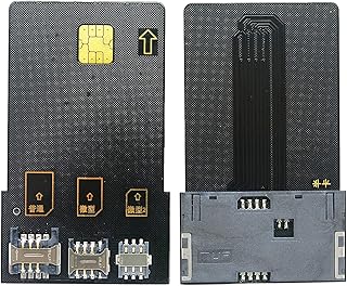 Gialer 4 in 1 Smart Card sim Card Adapter for IC Card , SIM Card with 2FF 3FF 4FF Mini Micro Nano Size