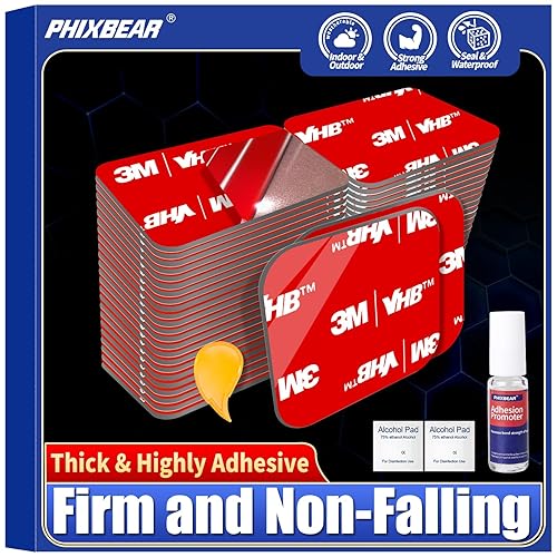 Almohadillas adhesivas de doble cara, hechas de 3M VHB, cuadrados de cinta adhesiva fuerte, resistentes al agua, resistentes al calor, cinta de