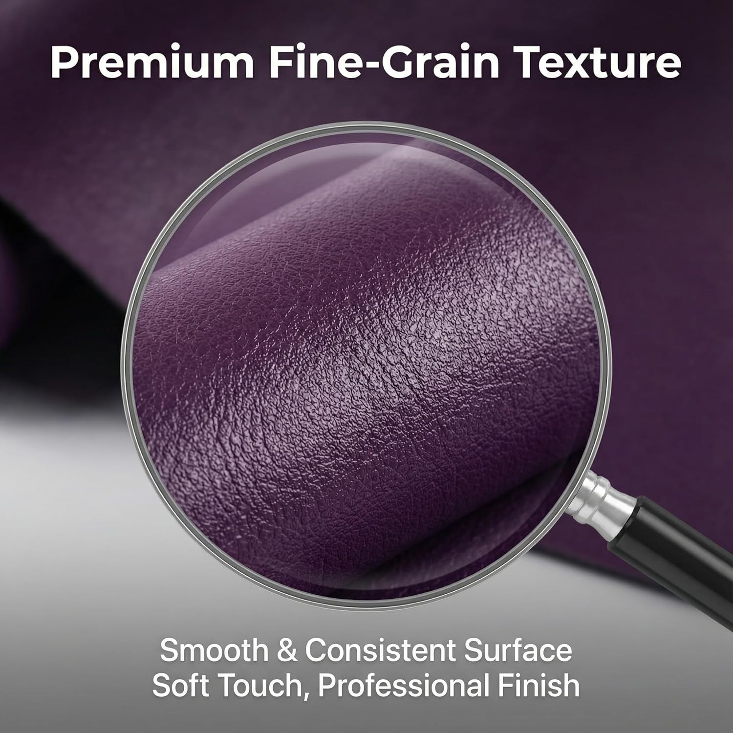 Faux Leather Fabric,Soft Skin Grain PU Leather for Furniture Cover Reupholster Sofa Chairs Cushions Vinyl Upholstery. (Purple, 1 Yard)