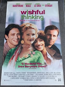 Movie Poster WISHFUL THINKING1996 Original Authentic 27x40 - Single Sided - Drew Barrymore - Jennifer Beals - Jon Stewart - James Le Gros