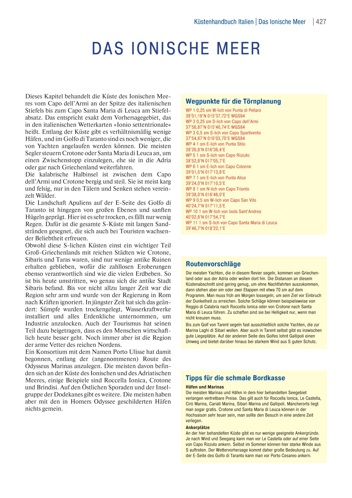 Küstenhandbuch Italien: Ventimiglia - Brindisi, mit Sardinien, Sizilien und Malta