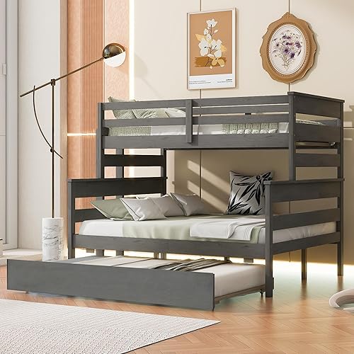 Miniatura 18 de Harper&Bright Designs - Litera individual sobre individual con barandilla de seguridad, escalera, cama nido individual con 3 cajones para niños,