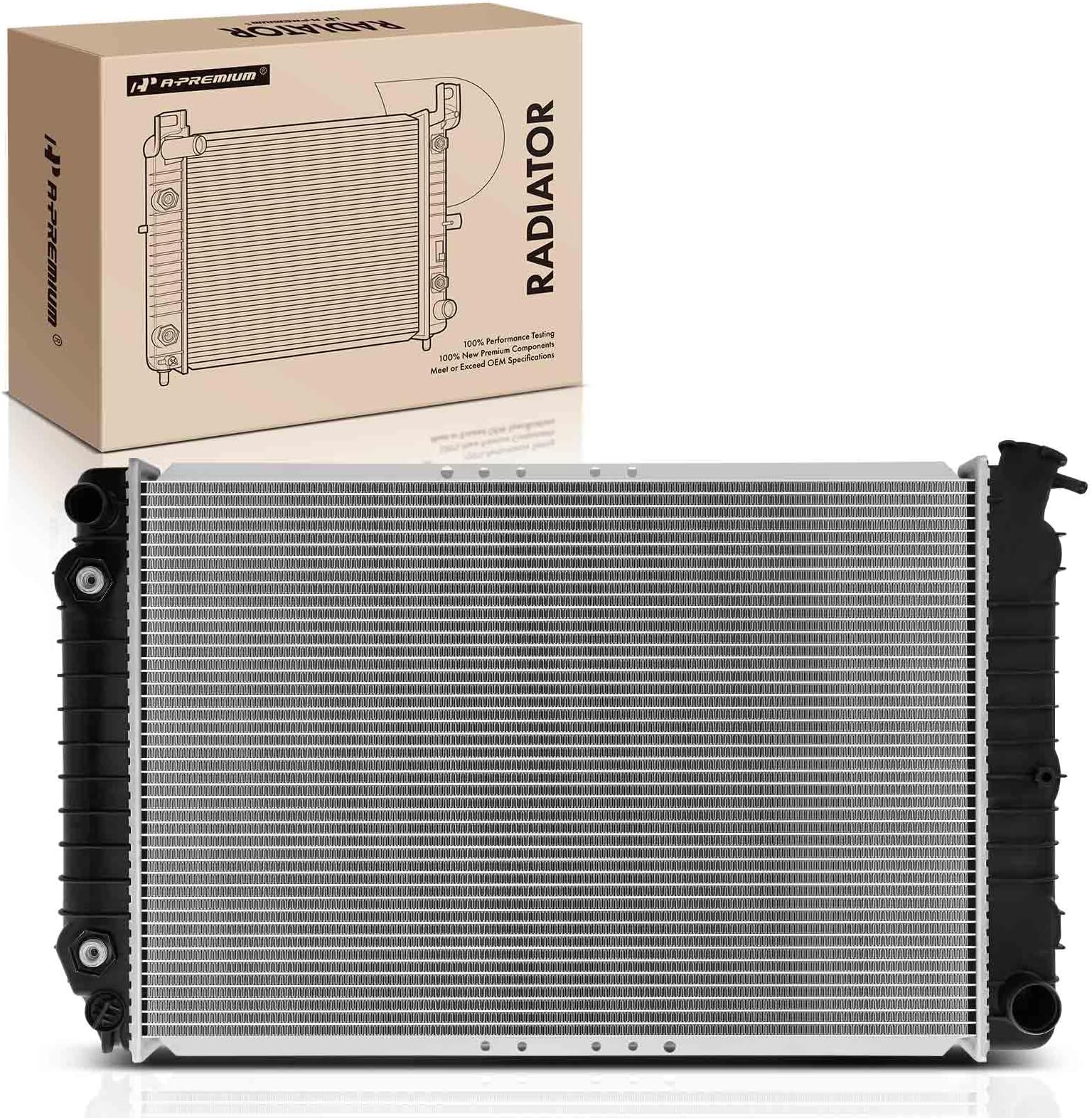 A-Premium Engine Coolant Radiator Assembly with Engine Oil Cooler Compatible with Buick Century & Chevrolet Celebrity & Oldsmobile Cutlass Ciera/Cruiser & Pontiac 6000