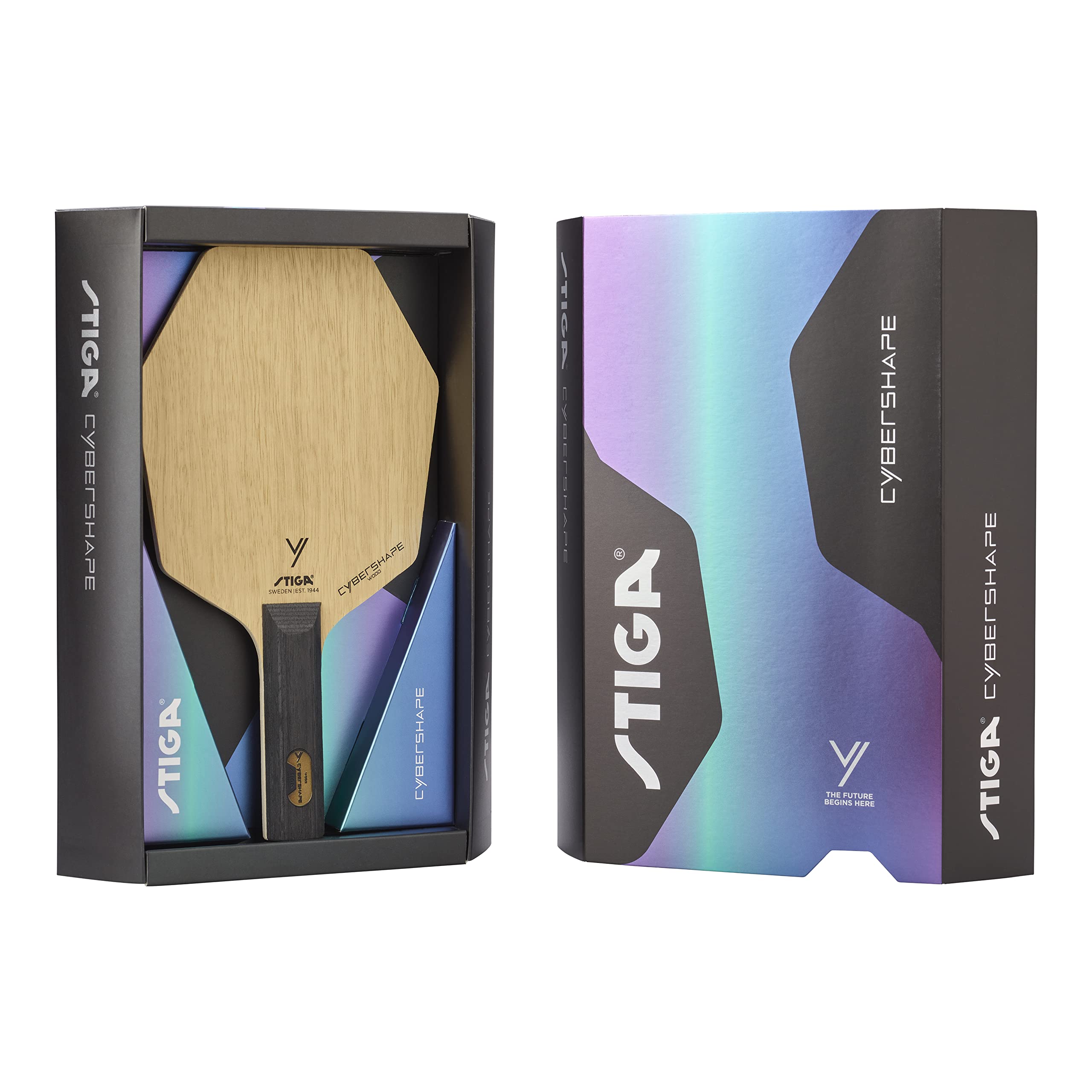 STIGA Cybershape Wood - Ping-Pong in Legno con Esclusiva Forma Cybershape