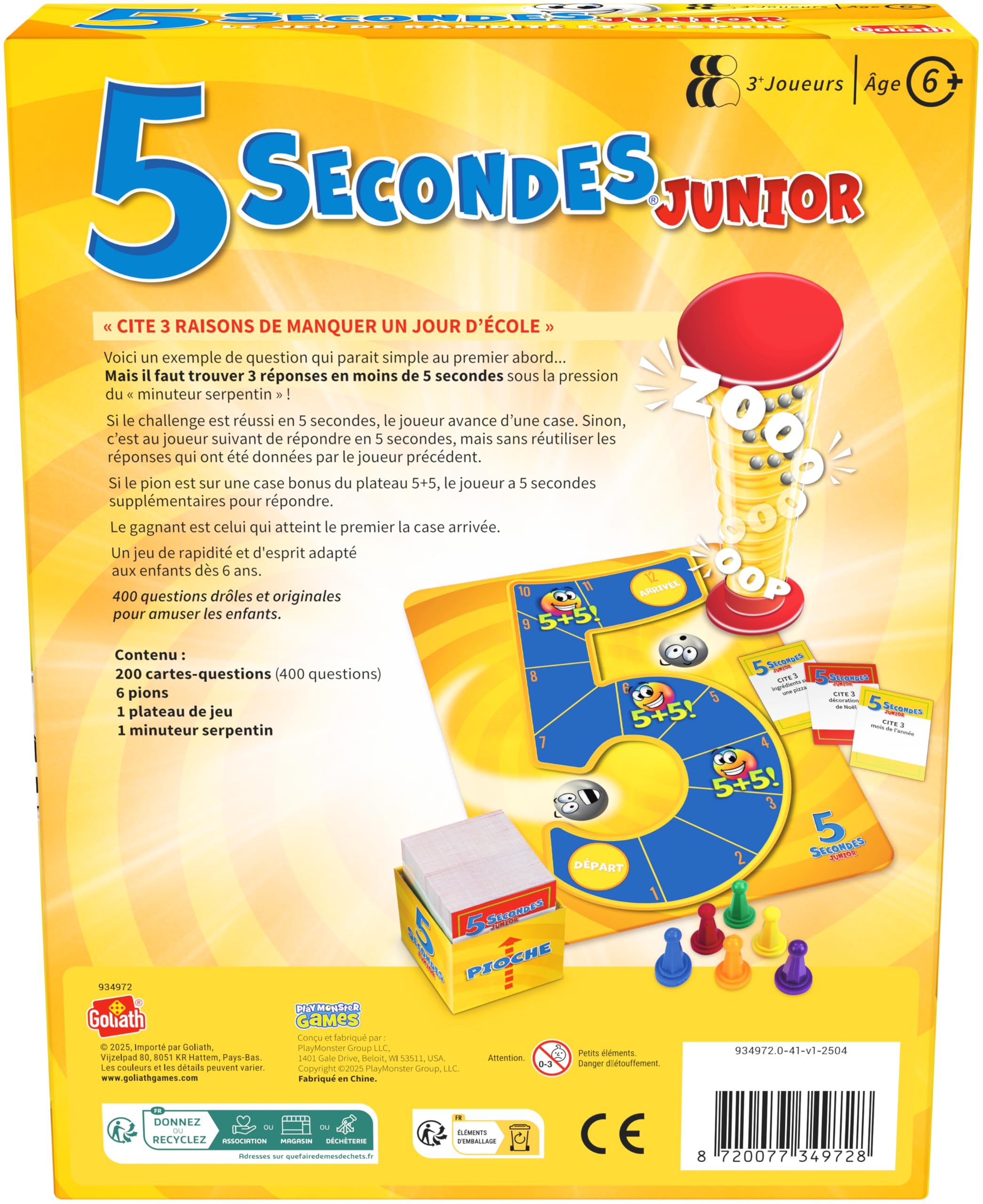 Secondes junior - Gioco divertente e veloce - GOLIATH - Dai 6 anni