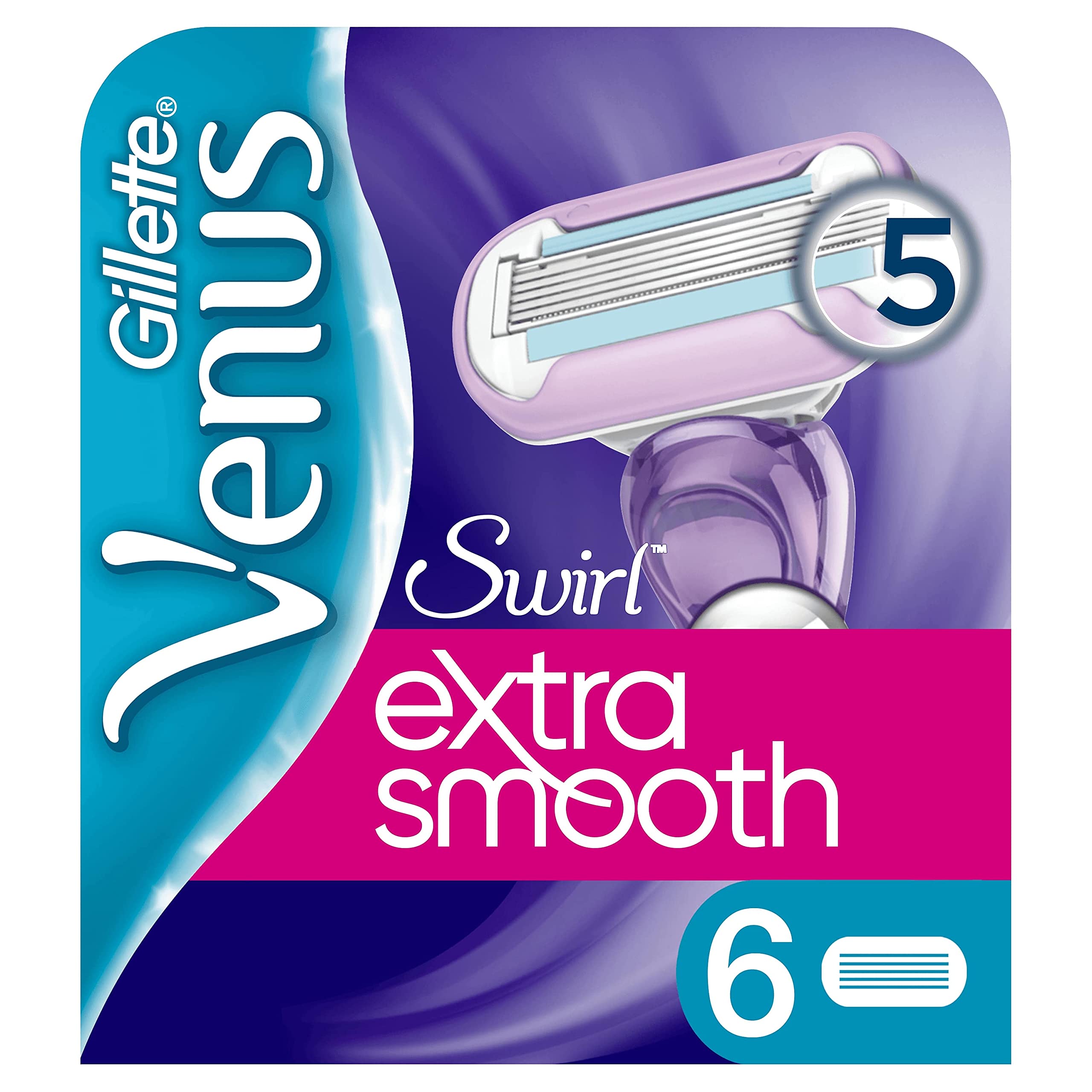 Venus Extra Smooth Swirl Replacement Blades x6