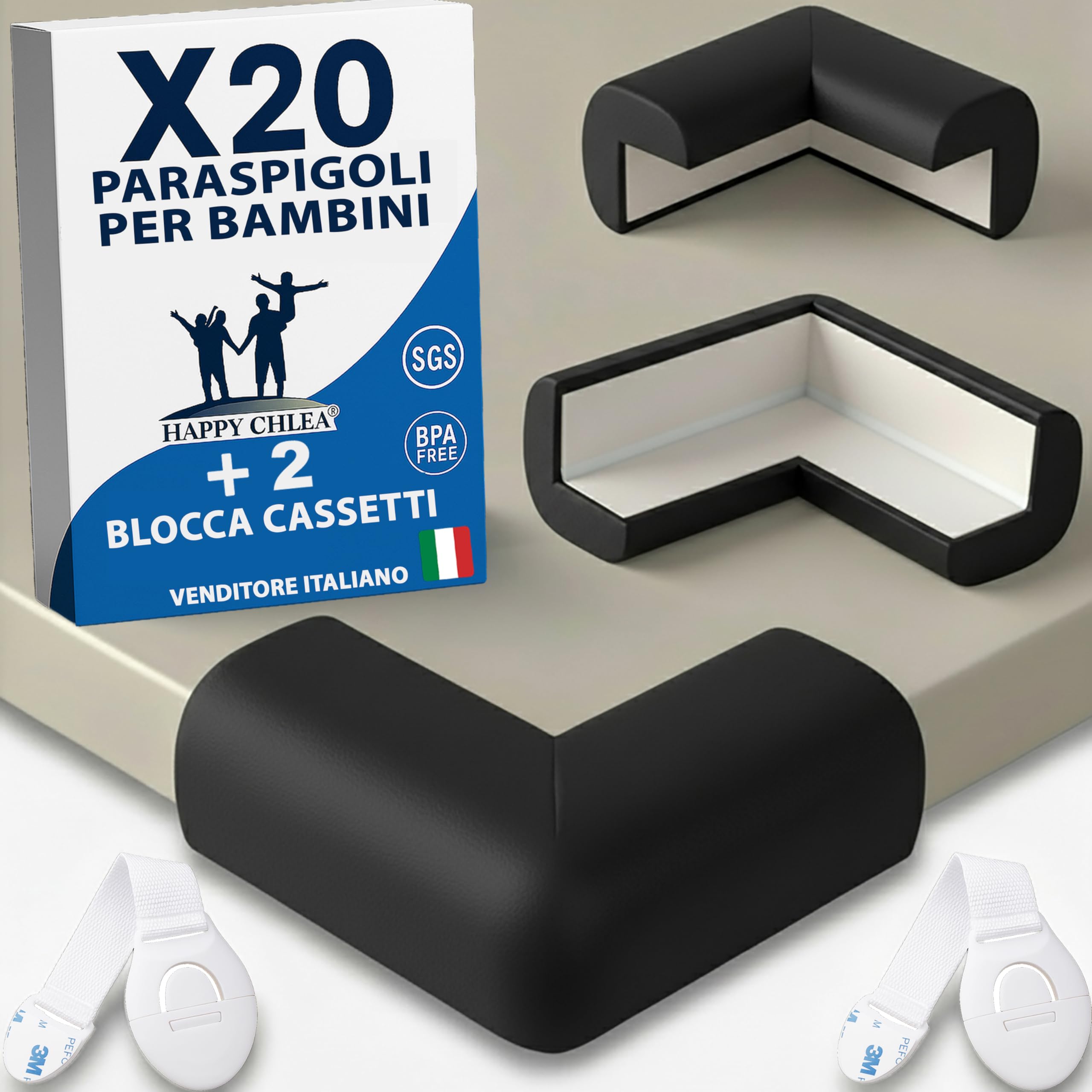 8 Paraspigoli In Schiuma Morbida Per Bambini - Autoadesivi, Larga Protezione, Sicurezza Mobili E Tavoli