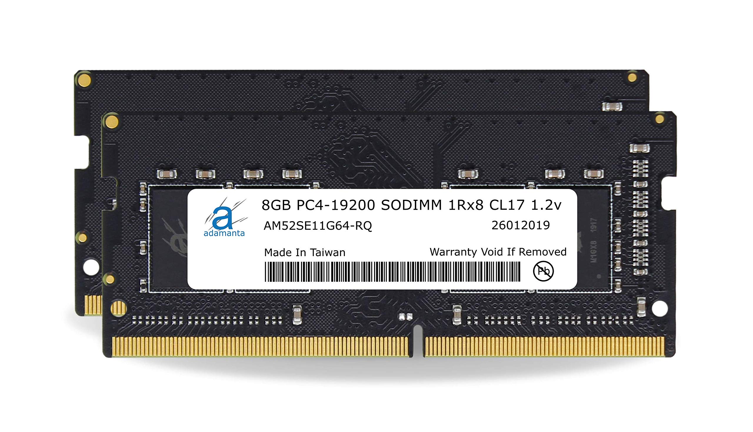 Adamanta 16 GB (2 x 8GB) RAM laptop per Lenovo ThinkPad P51, P71, T470P con 7th Gen Intel i5 & i7 processore DDR4 2400 MHz PC4 – 19200 SODIMM 2RX16 CL17 1.2 V da DRAM