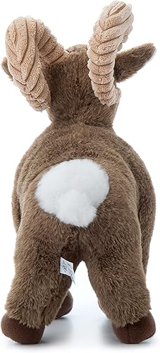 Miniatura 3 de The Petting Zoo Peluche de oveja de cuerno grande, regalos para niños, animales del zoológico Wild Onez, juguete de peluche de oveja, 12 pulgadas