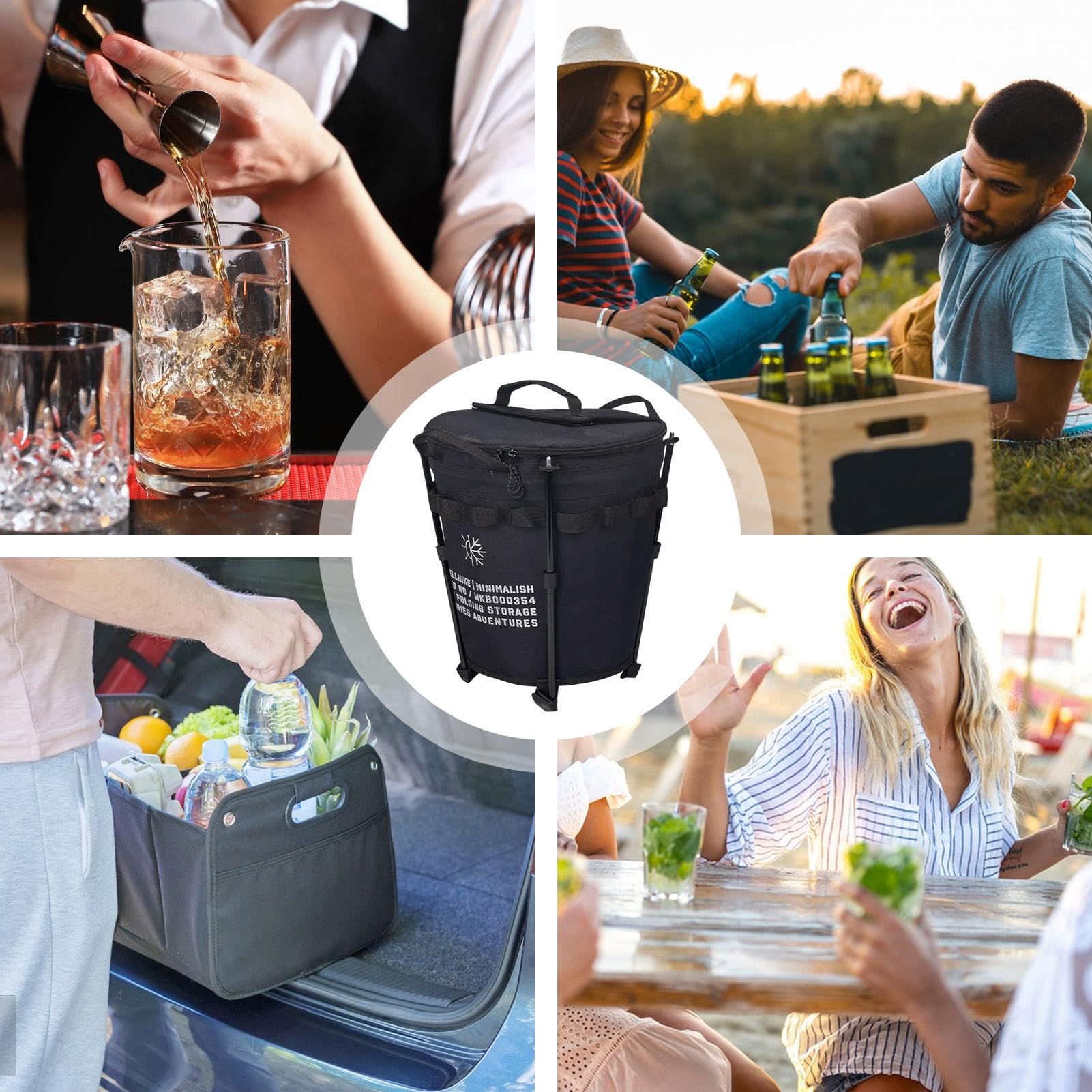 Enfriador de barril | Cubo de hielo portátil | Cubo de hielo aislado | Capa interior de bolsa de aislamiento para , enfriador de camping aislado, cubo de hielo plegable, bolsa térmica