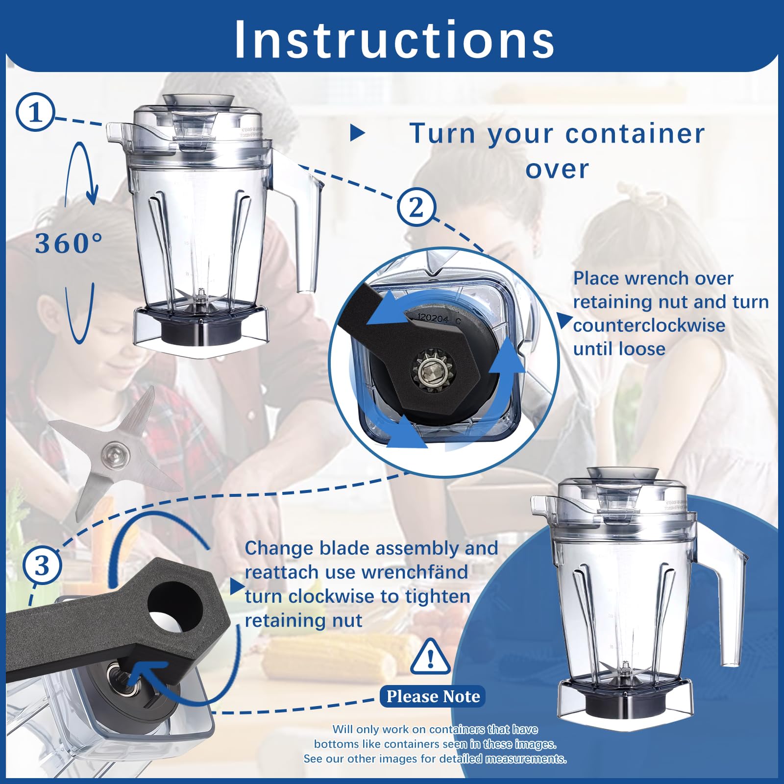 Llave de hoja compatible con Vitamix Ascent Series - Herramienta de extracción de cuchillas