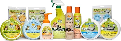 Miniatura 7 de Citrus Magic Ambientador en aerosol natural (explosión naranja) y ambientador sólido absorbente de olores de mascotas Citrus Magic