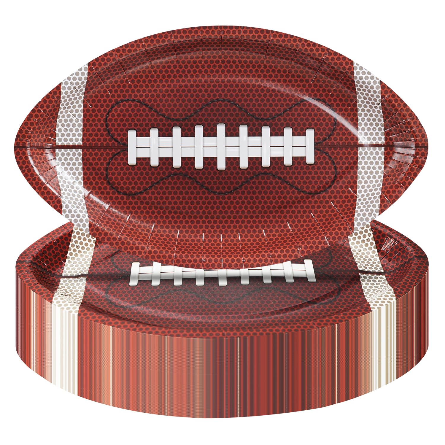 Kederwa 50 Pieces Football Plates Disposable Paper Plates