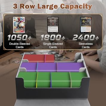 Trading Card Storage Box,Bulk Card Storage Holds 2400+ Sleeved Cards