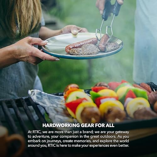 Miniatura 6 de RTIC Anywhere - Juego de dos platos de acero inoxidable, apilables, duraderos, aptos para lavavajillas, color blanco