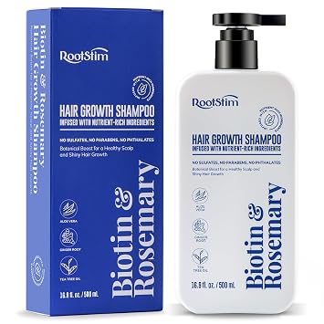 Biotin & Rosemary Shampoo for Hair Growth Hair Loss Shampoo for Thinning Hair Infused with Nutrient Rich Ingredients for Hair thickening Sulfate Free 16.9 fl oz