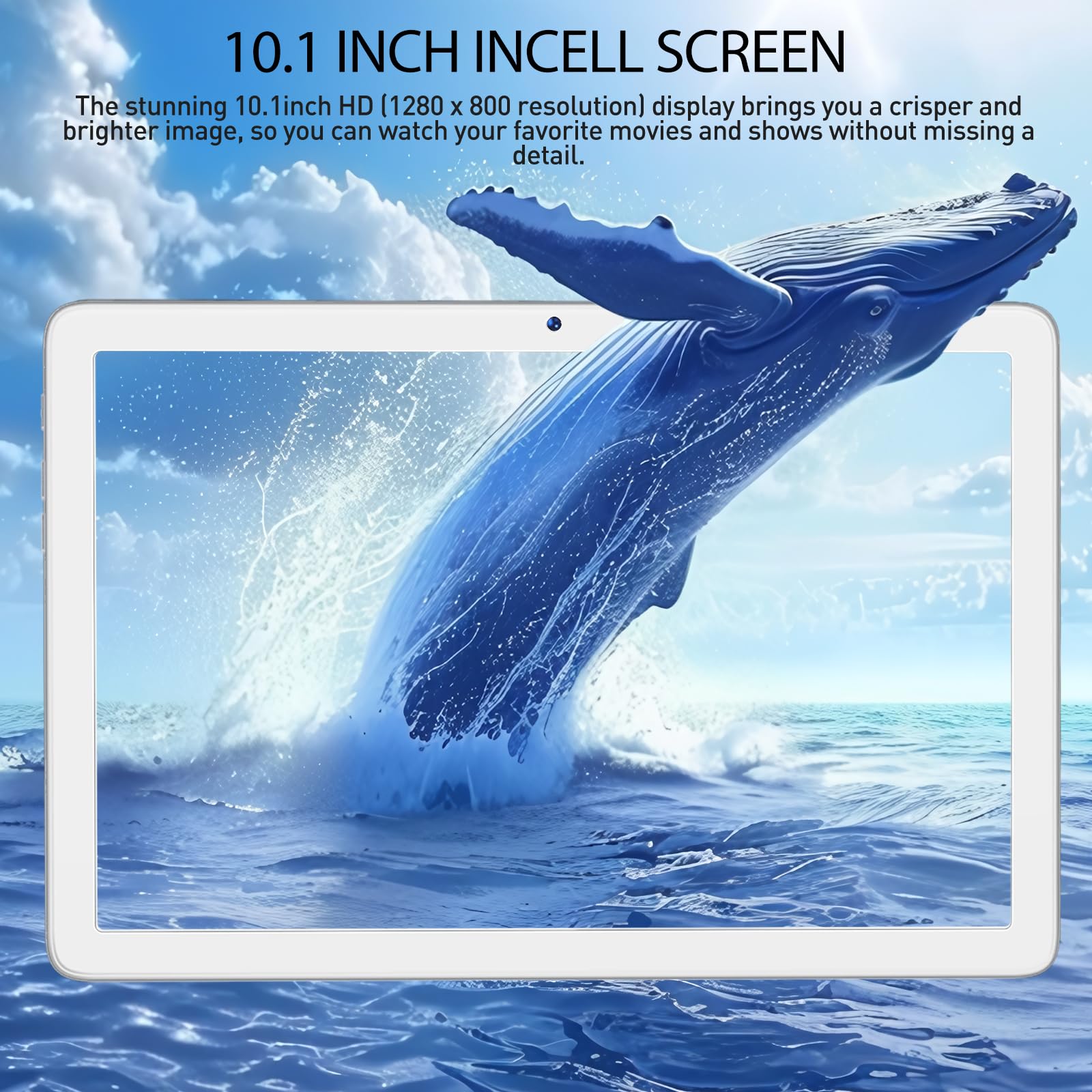 Tablet Android 2026, tablet da 10 pollici (4+4) GB RAM 64GB ROM 1TB Espandibile, tablet 2 in 1 con tastiera, custodia, stilo PC, Octa-Core, WiFi 6, Bluetooth, doppia fotocamera, batteria