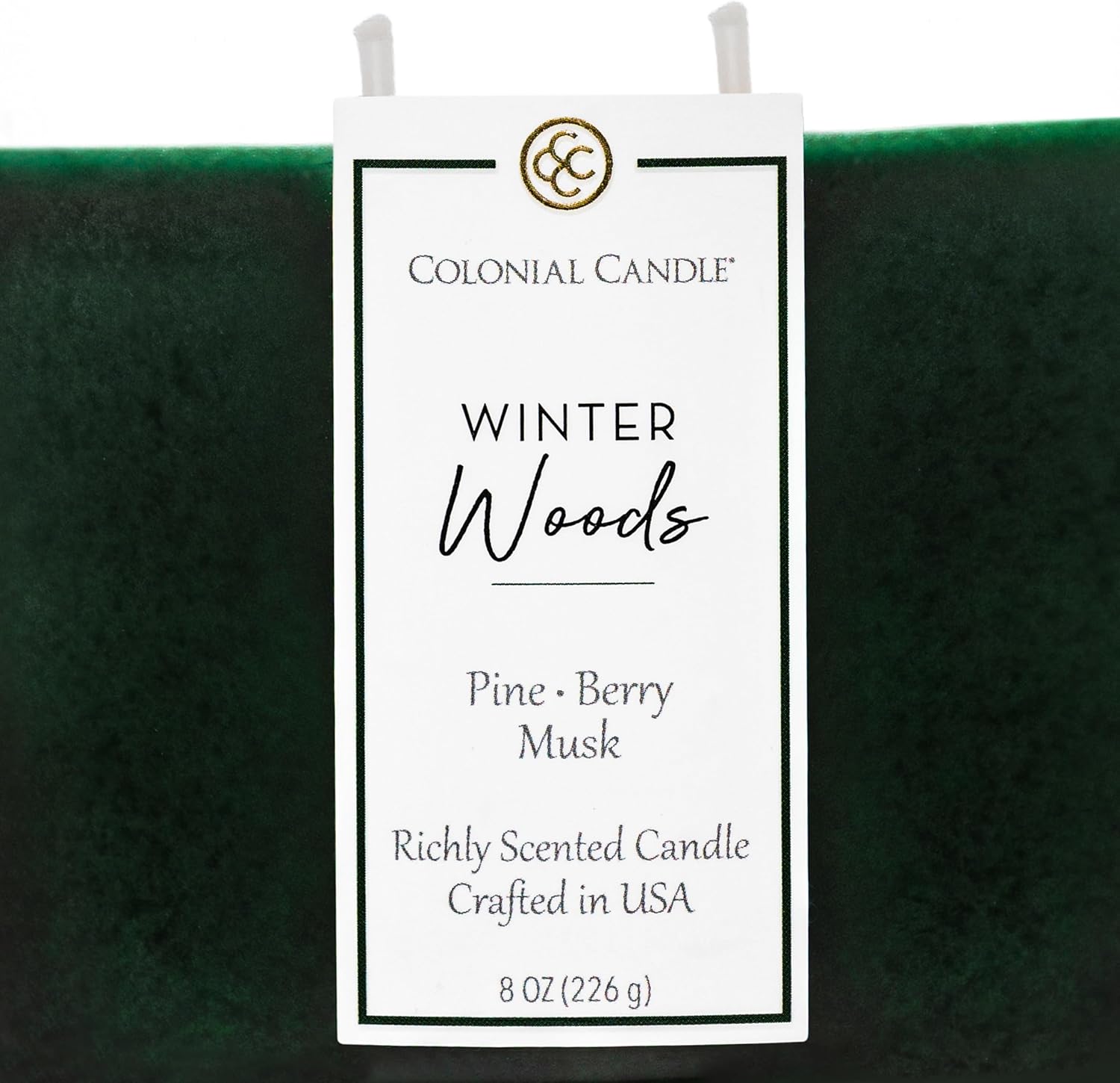 Colonial Candle Winter Woods Scented Candle Jar, Highly Fragranced Candles for Home Scented, Mottled Wax Candle, 2 Wick, 8 oz - Made in The USA - Image 5