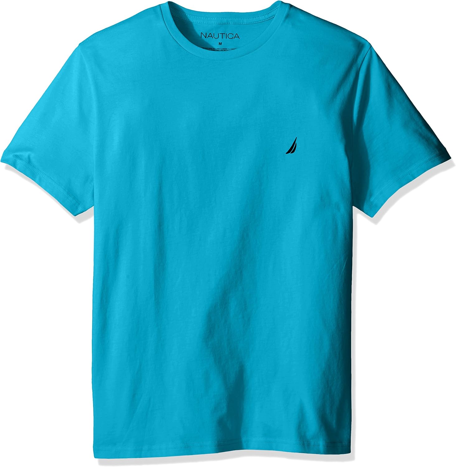 Nautica Men's Short Sleeve Solid Crew Neck T-Shirt Small Calypso Blue