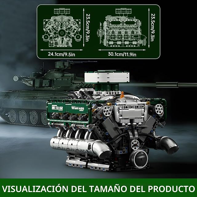 Foto 2 de 6 de Mould King 10182 V8 Aprieta El Bloque De Motor