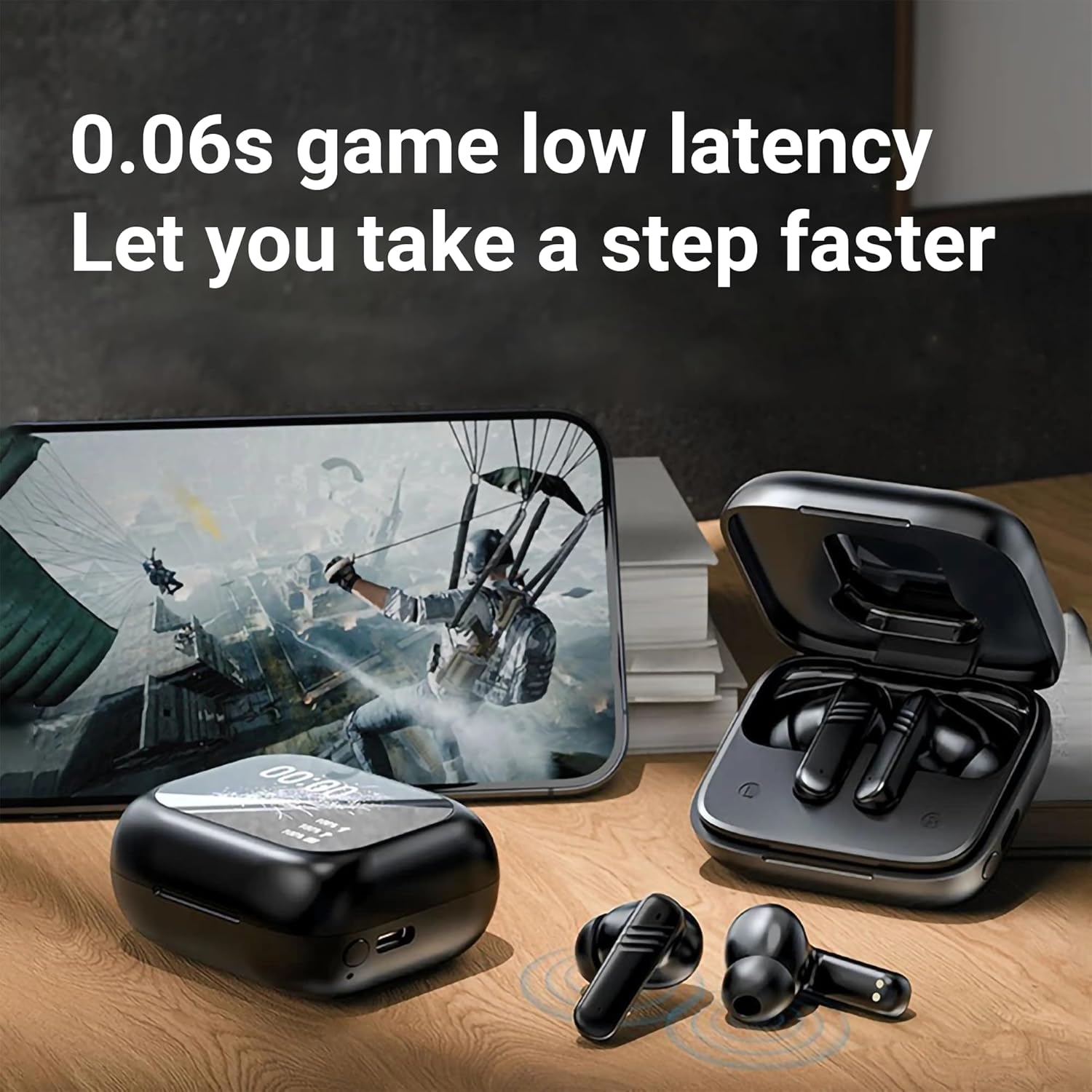 LX-10 Hybrid Active Noise Cancelling Wireless Earbuds BT 5.4 Play Time 4-5 Hours Stereo in-Ear Headphones, Environment Noise Cancelling Gaming Earbud, Waterproof IPX-4 - Image 7