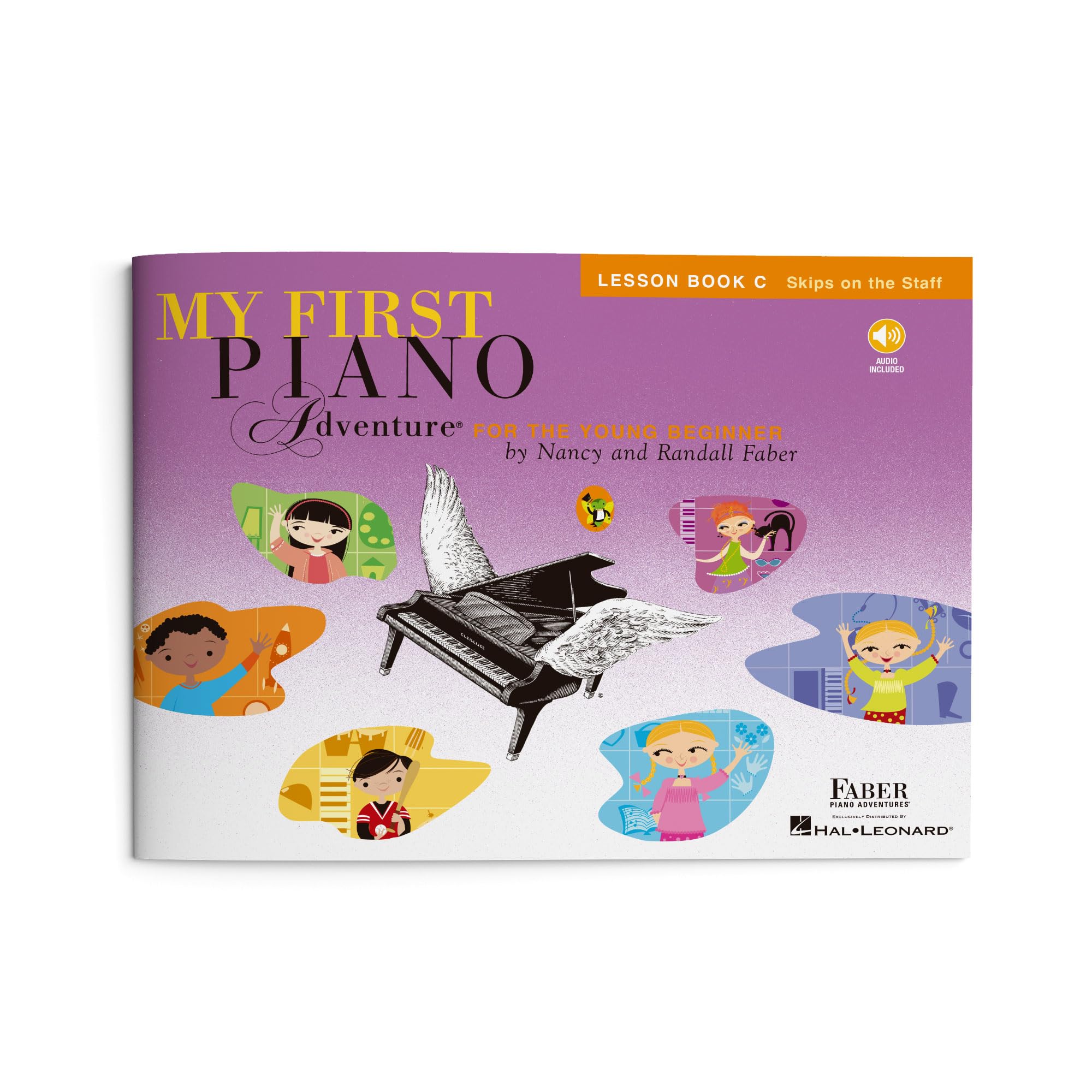 My First Piano Adventure: Lesson Book C | Beginner Piano Method Book | Learn Skips and Early Staff with Online Audio | Piano Sheet Music Songbook | Faber Piano Book for Kids