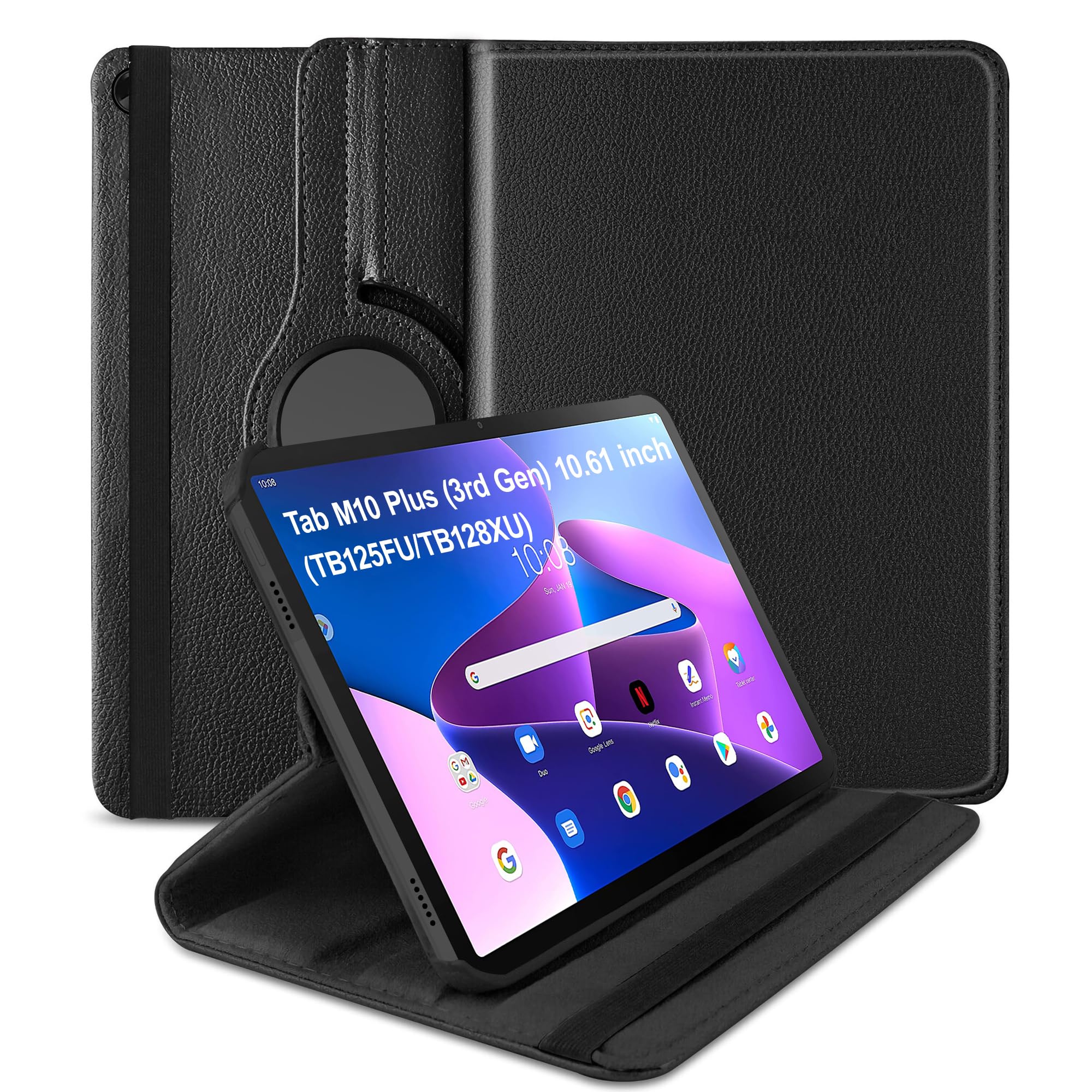 TGK 360 Rotatable Smart Flip Case Cover for Lenovo Tab M10 Plus 3rd Gen 10.6 Inch TB125FU TB128XU (Black) (B0CD79VQVQ) Amazon Price History, Amazon Price Tracker