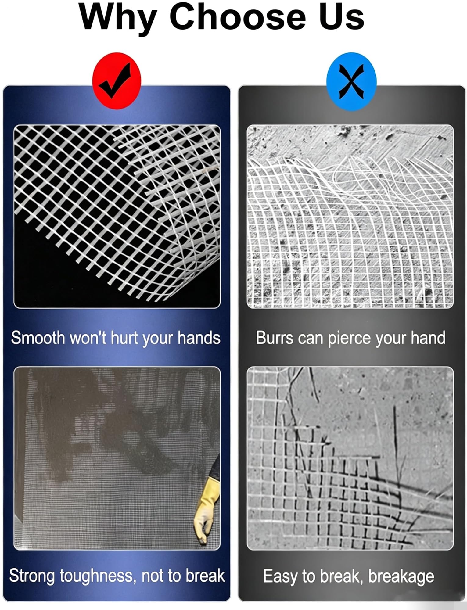 Rete Fibra di Vetro per Intonaco e Cemento, Resistente agli Alcali | Armatura per Pareti Interne ed Esterne, Rasatura e Ripristino, ad alta resistenza(Hole0.7cm-80g/m²-L30meters)
