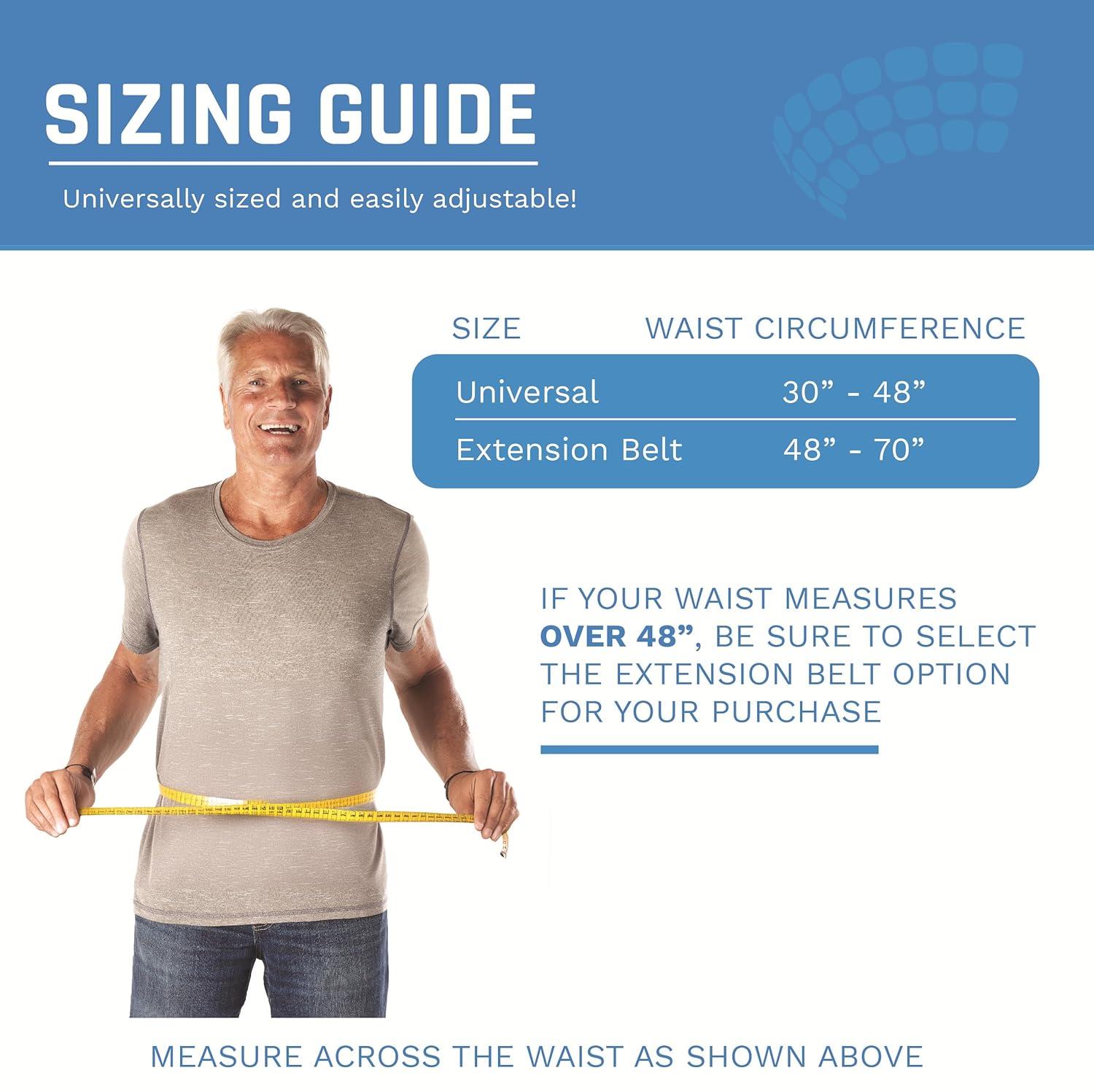 Ovation Medical Nu-Form Universal Lower Back Brace - LSO Back Brace with Adjustable Closure - Lumbar Support Belt for Strains, Spondylolisthesis & Sciatica Pain Relief - Back Brace for Lower Back Pain