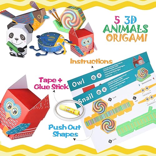 Miniatura 6 de Artes y manualidades para niños de 3 4 5 6 7 y 8 años divertida caja de manualidades para niños pequeños con 20 patrones diferentes proyectos de