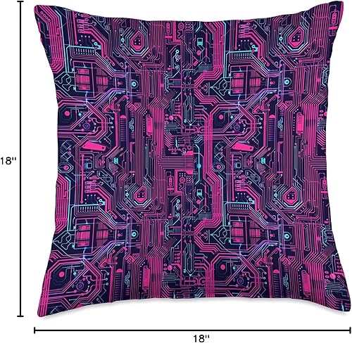 Miniatura 4 de Cyberpunk - Cojín con patrón de placa de circuito