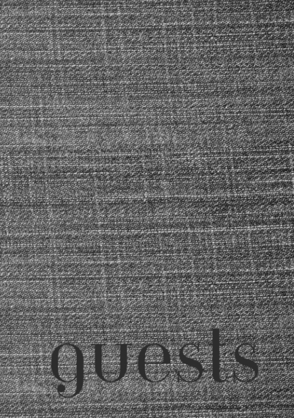 GUESTS: Guest Book for Home, Charcoal Linen