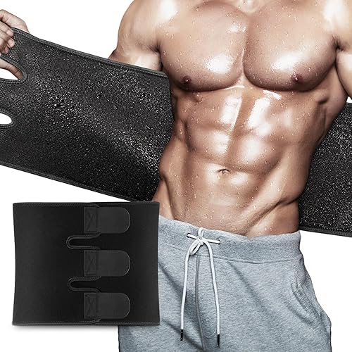 Miniatura 9 de RIYA Faja reductora de cintura para sudar para mujeres y hombres, banda de sudor para el vientre y el estómago