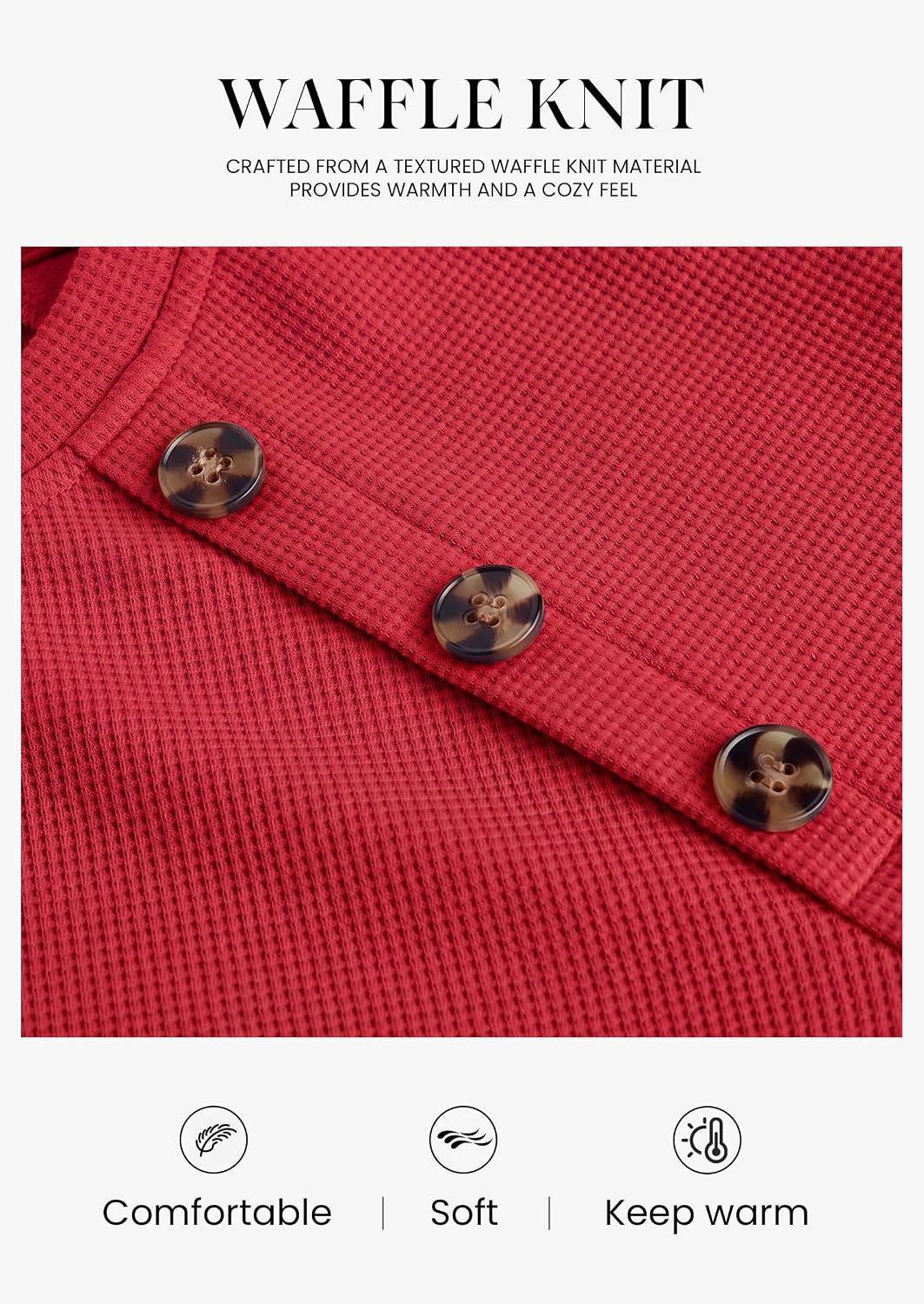 PRETTYGARDEN Fall Long Sleeve Waffle Knit Shirts for Women image 5